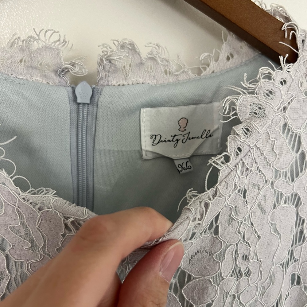 Dainty Jewells Exquisite English Manor Dress in French Blue - Picture 3 of 5